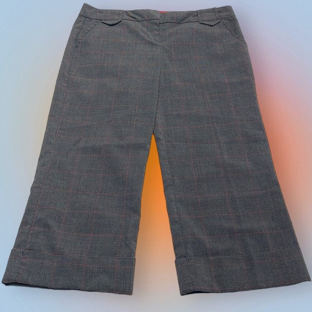 THE LIMITED Women’s 6 Gray Plaid Capri Pant - Picture 3 of 4